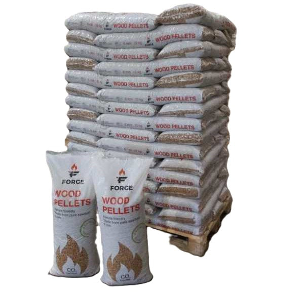 Granulés de bois Forge – ENplus A1 – 66 sacs – 990 kg – 15 kg par sac