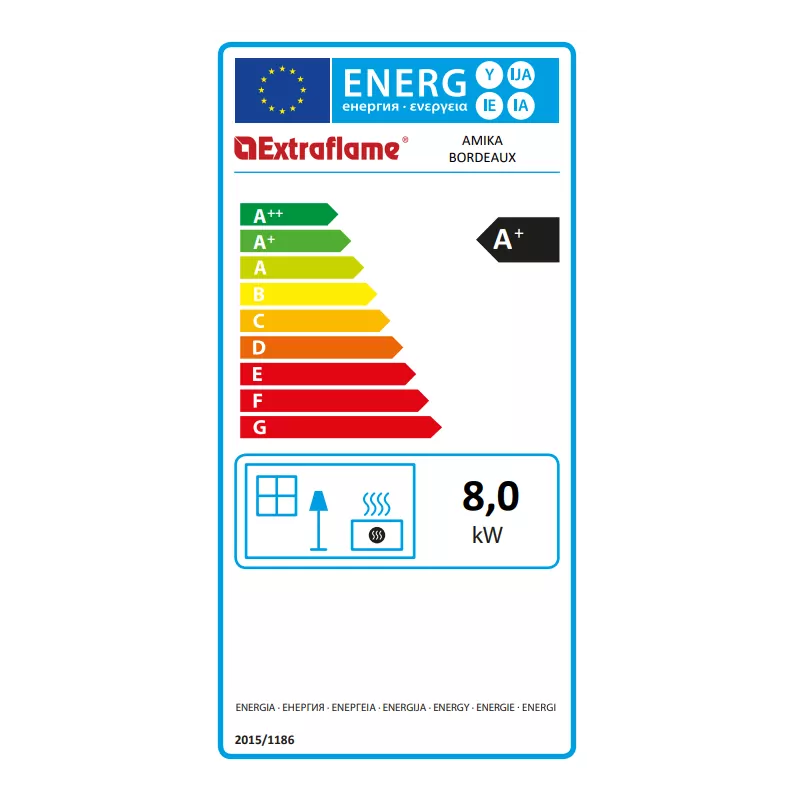 Poêle à granulés étanche Amika - 8 Kw